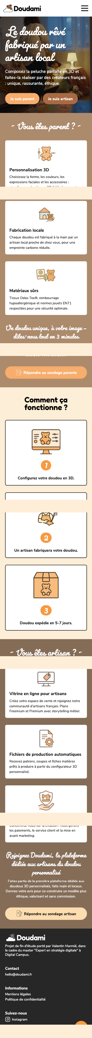 Doudami — aperçu mobile